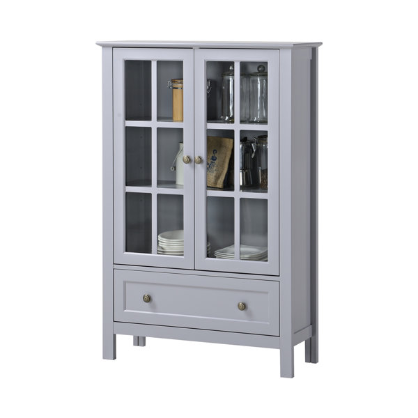 Tall Glass Door Cabinet | Wayfair